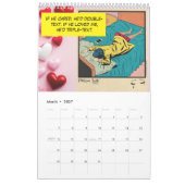 Retro Vintage Romance Comic: Bettgeflüster Kalender (Mär 2027)