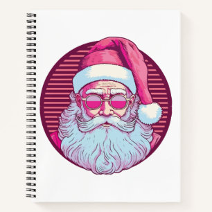 Retro Vintage Rosa Weihnachtsmann Notizblock