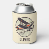 Retro-Vintage Rot- und Grünebene Dosenkühler (Kanne Rückseite)