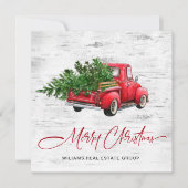 Retro Vintage rote Farm LKW Weihnachten (Vorderseite)