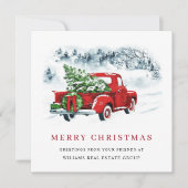 Retro Vintage rote Farm LKW Weihnachten (Vorderseite)