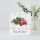 Retro Vintage rote Farm LKW Weihnachten (Stehend Vorderseite)