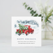 Retro Vintage rote Farm LKW Weihnachten (Stehend Vorderseite)