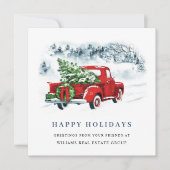 Retro Vintage rote Farm LKW Weihnachten (Vorderseite)