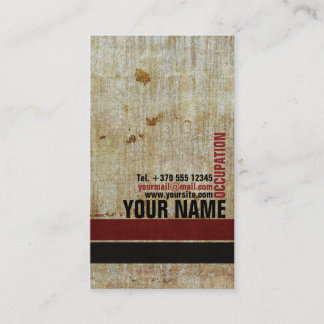 Retro Vintage rote schwarze gemusterte stilvolle Visitenkarte