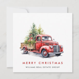 Retro Vintage roter Farmtruck Weihnachten Unterneh