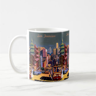 Retro Vintage San Francisco, Kalifornien: Reise Kaffeetasse