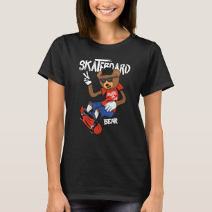 Retro Vintage Santa Cruz Bär Skateboarding Straße T-Shirt