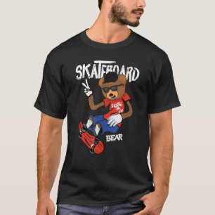 Retro Vintage Santa Cruz Bear Skateboarding Straße T-Shirt