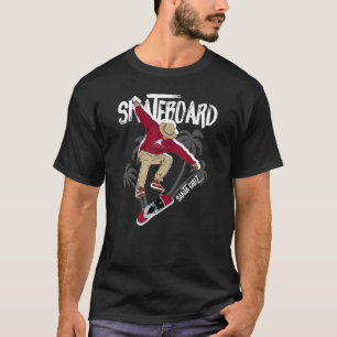 Retro Vintage Santa Cruz Boy Skateboarding Street T-Shirt