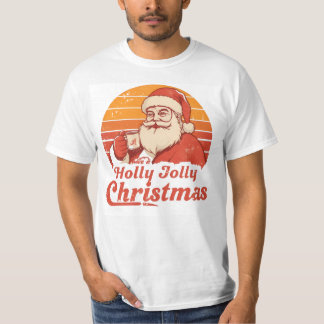 Retro-Vintage-Santa-T-Shirt mit 70er-Sonnenunterga T-Shirt
