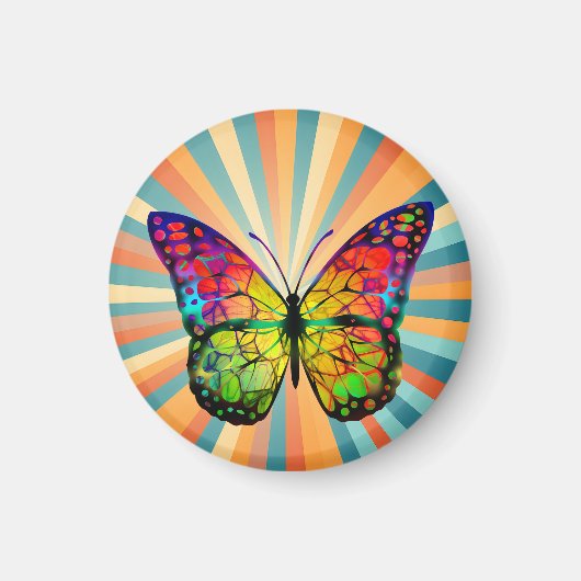 RETRO VINTAGE SCHALTFLÄCHE ABSTRAKT MAGNET (Vorne)