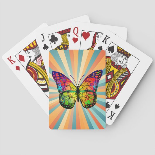 RETRO VINTAGE SCHALTFLÄCHE ABSTRAKT SPIELKARTEN (Rückseite)