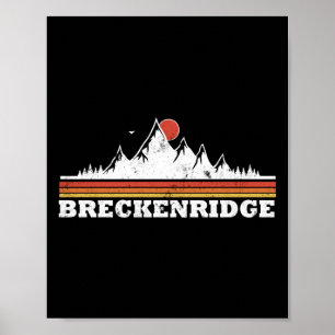 Retro Vintage Schi Ski Breckenridge Poster