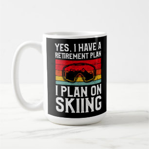 Retro Vintage Schi Ski Ruhestandsplan Ich Plane Kaffeetasse