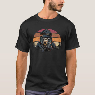 Retro Vintage Schimpanse Schimp Affe T-Shirt