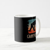 Retro Vintage Schimpansen Schimpansen Kaffeetasse (VorderseiteRechts)