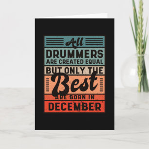 Retro Vintage Schlagzeuger Geburtstag Dezember Karte