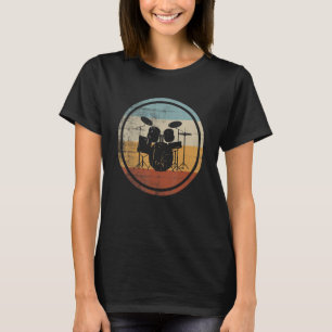Retro Vintage Schlagzeuger Perkussionist Trommeln T-Shirt