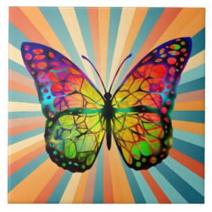 RETRO VINTAGE SCHMETTERLING ABSTRAKT FLIESE