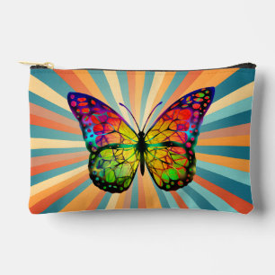 RETRO VINTAGE SCHMETTERLING ABSTRAKT ZUBEHÖRTASCHE