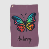 Retro-Vintage Schmetterlinge Golfhandtuch (Vorderseite)