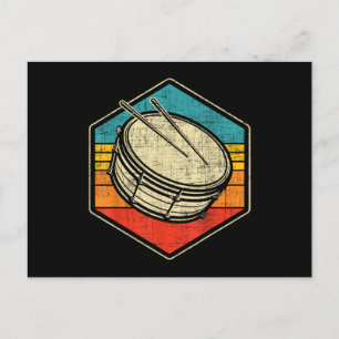 Retro Vintage-Schnarrtrommel - Marschierende Band Feiertagspostkarte