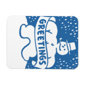 Retro-Vintage-Schneemann-Feiertag Magnet (Horizontal)