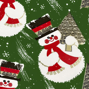 Retro-Vintage-Schneemann-Geschenkpapier Geschenkpapier