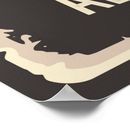 Retro-Vintage Schokoladendonuts Poster (Ecke)