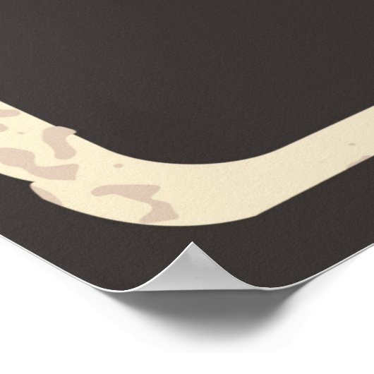 Retro-Vintage Schokoladendonuts Poster (Ecke)