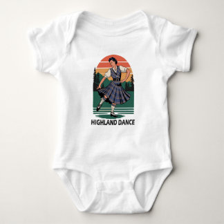 Retro-Vintage-Schottland-Hochland-Tanz-Design-Gesc Baby Strampler