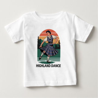 Retro-Vintage-Schottland-Hochland-Tanz-Design-Gesc Baby T-shirt