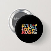 Retro Vintage Schulkrankenversorgung Button (Vorne & Hinten)