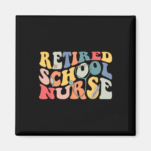 Retro Vintage Schulkrankenversorgung Magnet (Vorne)