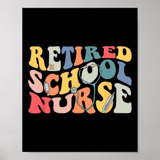 Retro Vintage Schulkrankenversorgung Poster (Vorne)
