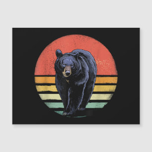 Retro Vintage Schwarzbär Magnetkarte