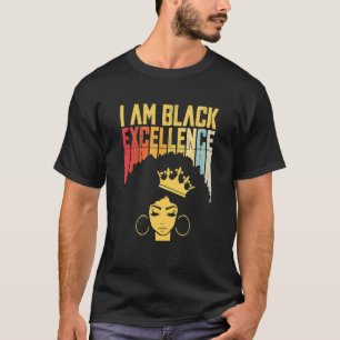 Retro Vintage Schwarze Exzellenz Afrikanischer Sto T-Shirt