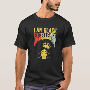 Retro Vintage Schwarze Exzellenz Afrikanischer Sto T-Shirt