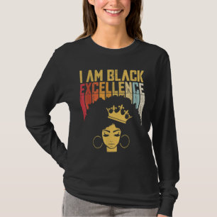 Retro Vintage Schwarze Exzellenz Afrikanischer Sto T-Shirt