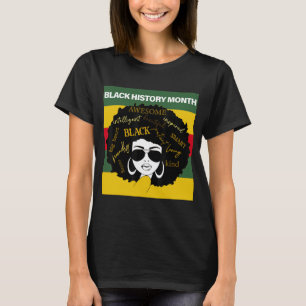 Retro Vintage Schwarze Geschichte Monat Afro Girl T-Shirt