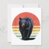 Retro Vintage Schwarzer Bär (Rückseite)
