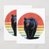 Retro Vintage Schwarzer Bär (Vorne/Hinten)