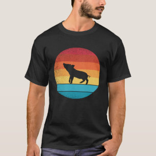 Retro Vintage-Schwein und niedliches Tier 6 T-Shirt