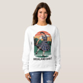 Retro Vintage Scottish Highland Dance Design gift  Sweatshirt (Vorne ganz)