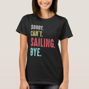 Retro Vintage Segel-Yachting Segelboot Kapitän Vat T-Shirt
