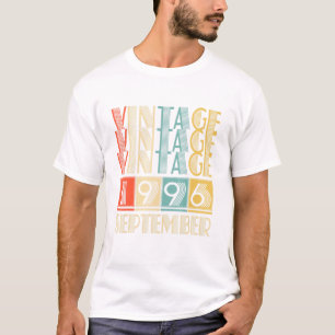 Retro Vintage September 1996 25th Birrthday Men Wo T-Shirt