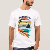 Retro Vintage Seychellen-Geschenksommerferien T-Shirt (Vorderseite)
