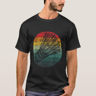 Retro Vintage Shuttle - Birdie Badminton Liebhaber T-Shirt