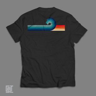 Retro Vintage Siebziger Jahre Vibe Strand und Well T-Shirt